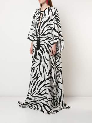 Oscar de la Renta zebra print kaftan dress