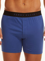 Thumbnail for your product : Perry Ellis Solid Trim Cotton Boxer Short