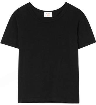 RE/DONE Ringer Slub Cotton-jersey T-shirt - Black