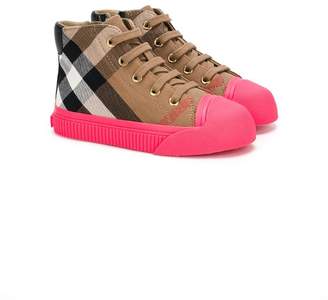 Burberry Kids classic check sneakers