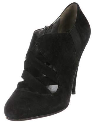 Miu Miu Suede Ankle Boots Black Suede Ankle Boots