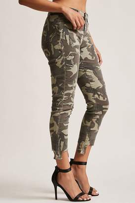 Forever 21 Distressed Camo Print Jeans