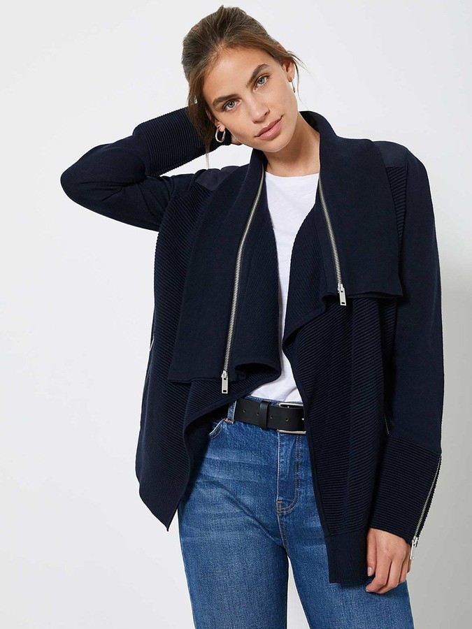 Mint velvet black ottoman cardigan Clearance