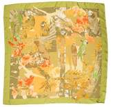 Thumbnail for your product : Ferragamo Parrot Print Silk Scarf