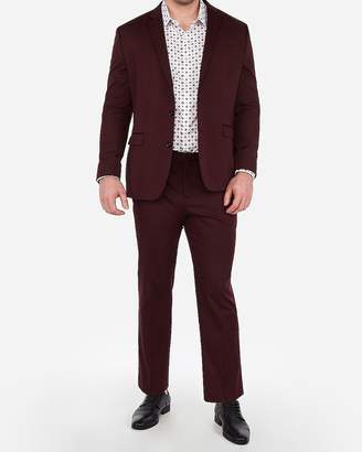 Express Classic Burgundy Stretch Cotton-Blend Suit Pant