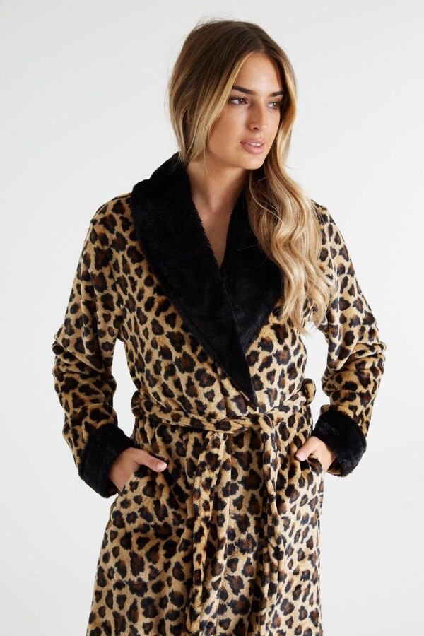 Hooded Fluffy Dressing Gown ShopStyle Nightdresses