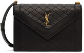 Thumbnail for your product : Saint Laurent Black Lambskin Quilted Gaby Satchel