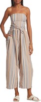 Thumbnail for your product : Free People Roaming Shores Strapless Cotton Jumpsuit