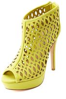 Thumbnail for your product : Charlotte Russe Anne Michelle Cut-Out Peep Toe Platform Heels