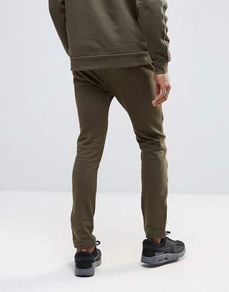ASOS Super Skinny Jogger With Side Tape In Khaki