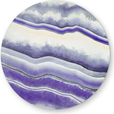 Begin Edition International Inc. Purple geode round outdoor area rug | Abstract Minerals decor