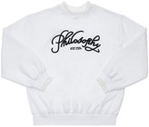 Thumbnail for your product : Philosophy di Lorenzo Serafini Logo Embroidered Cotton Blend Sweatshirt