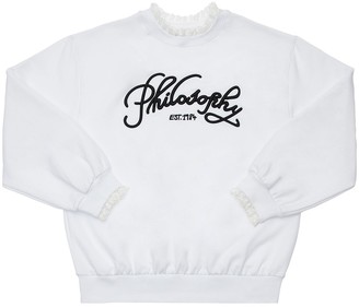 Philosophy di Lorenzo Serafini Logo Embroidered Cotton Blend Sweatshirt