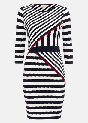 Phase Eight Orianne Stripe Knitted Dress