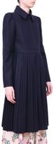 Thumbnail for your product : RED Valentino Weel Blend Pleated Coat