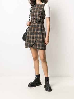 Valentino Pre-Owned 2000s Fitted Waist Checked Dress