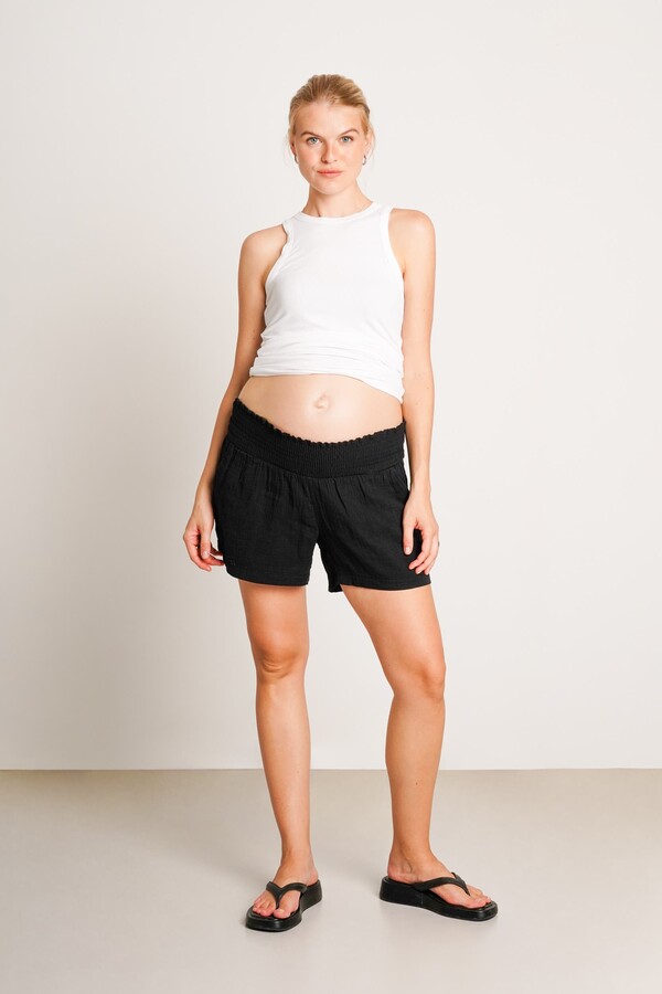 Nom Maternity The Easy Smocked Maternity Shorts