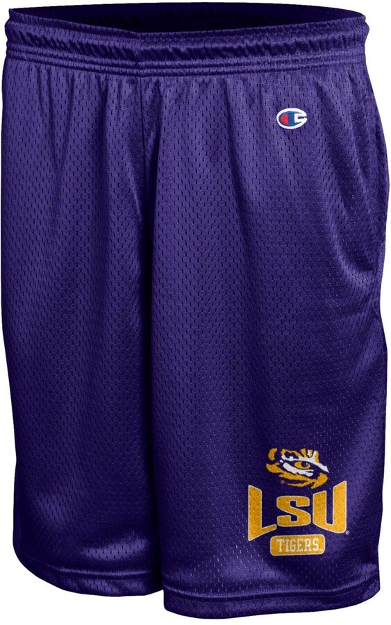Champion LSU Tigers Men’s Purple Poly Mesh Workout Shorts 