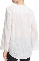 Thumbnail for your product : Side Stitch Bell Sleeve Eyelet Cotton Tunic