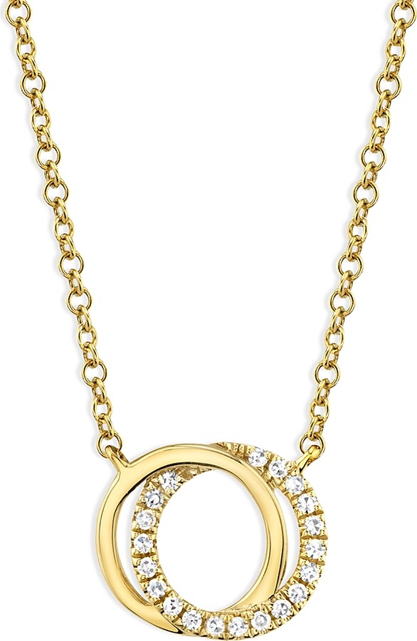 Moon & Meadow 14K Yellow Gold Diamond Love Knot Pendant Necklace, 18 - Exclusive