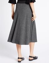 Thumbnail for your product : Marks and Spencer Cotton Rich Ribbed A-Line Midi Skirt