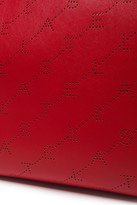 Thumbnail for your product : Stella McCartney Monogram Small Perforated Faux Leather Tote
