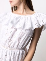 Thumbnail for your product : P.A.R.O.S.H. Broderie-Anglaise Ruffled Dress