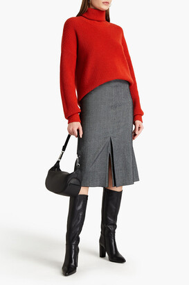 Piazza Sempione Pleated wool-blend pencil skirt