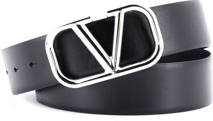 VALENTINO GARAVANI VLogo Reversible Belt Leather Wide