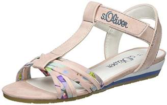 S'Oliver 48215, Girls’ Wedge Heels Sandals, Pink (Dusty 547), (33 EU)