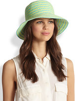 Thumbnail for your product : Eric Javits Stripe Straw Bucket Hat