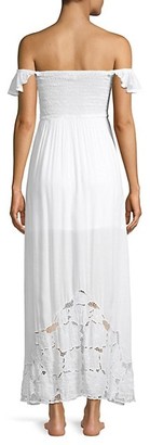 Tiare Hawaii Hollie Embroidered Lace Off-The-Shoulder Maxi Dress