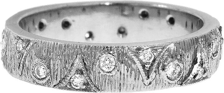 Cathy Waterman Round Thorn Band Ring - Platinum