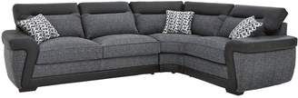 Very Geo Fabric and Faux Leather Right-Hand Corner Group Sofa Bed