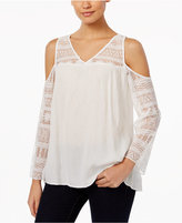 Thumbnail for your product : INC International Concepts Embroidered Cold-Shoulder Top, Only at Macy's
