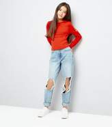 Thumbnail for your product : New Look Girls Orange Cut Out Long Sleeve Top