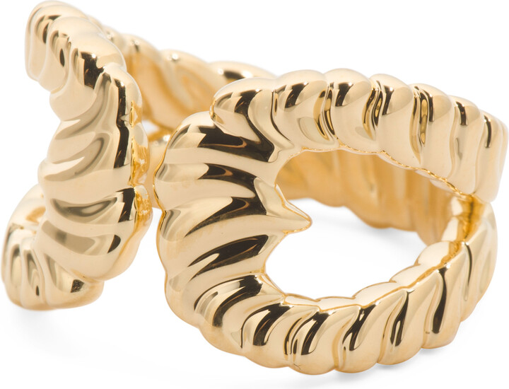 Milor Gold Made In Italy 14k Gold Twist Ring ShopStyle