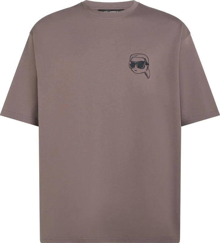 Karl Lagerfeld Paris embroidered-logo T-shirt