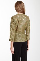 Thumbnail for your product : Class Roberto Cavalli CLASS by Roberto Cavalli Leather & Silk Sheer Applique Jacket