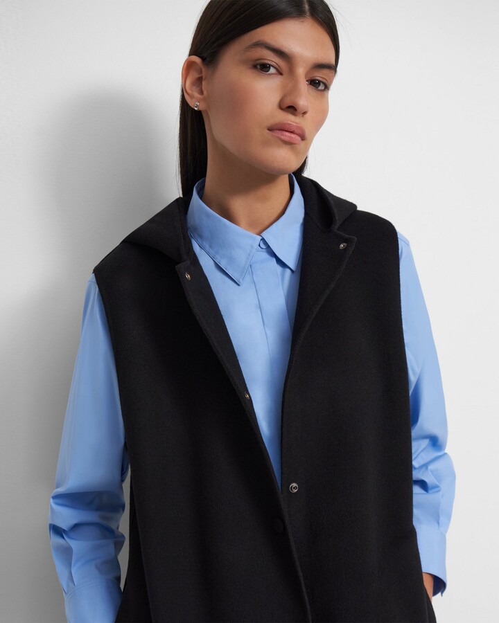 Theory Clairene Vest in Double-Face Wool-Cashmere - ShopStyle