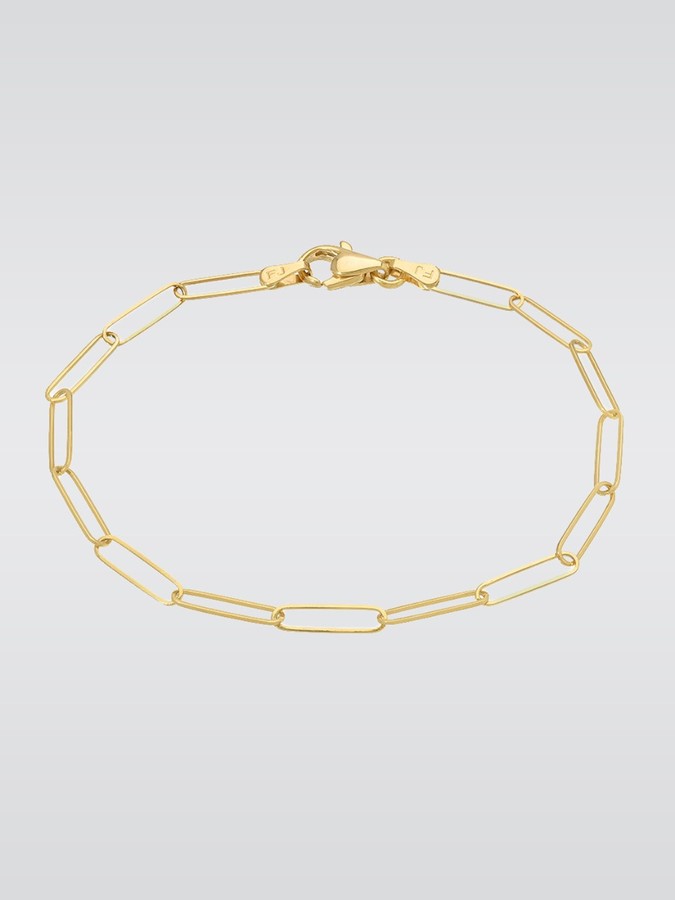 Zoe Lev 14k Gold Paper Clip Chain Bracelet ShopStyle