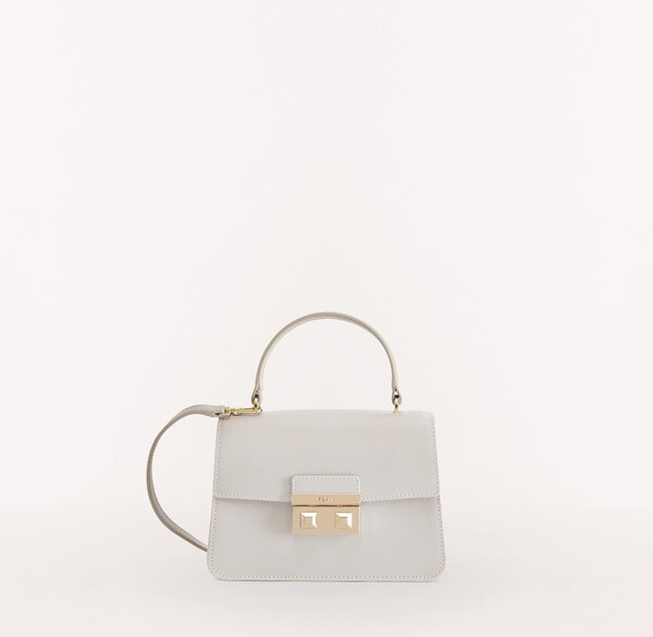 Furla Bella Top Handle Mini Perla E White Andromeda Calf Leather Female