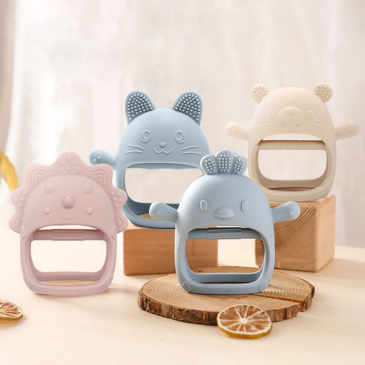 NONE Baby Teether Gloves Kids Teething Silicone Dental Care Gums Anti-eating Hand ​Molar Stick BPA Free ​Baby Accessories Newborn