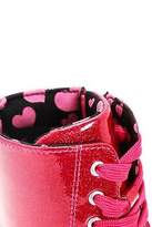 Thumbnail for your product : boohoo Womens Girls Glitter Lace Up Hiker Boot in Red size 1