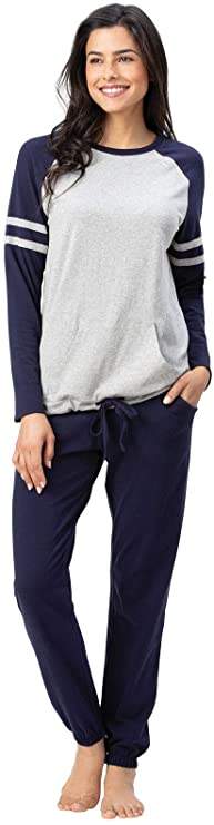 Sunday Funday Jersey PJ Sets for Women Addison Meadow Womens Pajamas Cotton