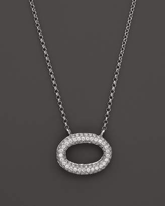 KC Designs Pave Diamond Oval Pendant in 14K White Gold, .25 ct. t.w.
