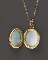 Thumbnail for your product : Monica Rich Kosann 18K Yellow Gold Dual Side Stone Blue Topaz Doublet Locket Necklace, 30"