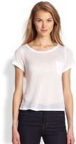 Thumbnail for your product : Alice + Olivia Semi-Sheer Tee