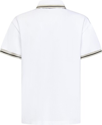 Tシャツ・カットソー PALM ANGELS Men Polo Shirts PMAA001S25JER0050360 White Palm Angels White Polo Shirt With Classic Collar And Logo On