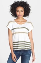 Thumbnail for your product : Vince Camuto Spaced Stripe High-Low Tee